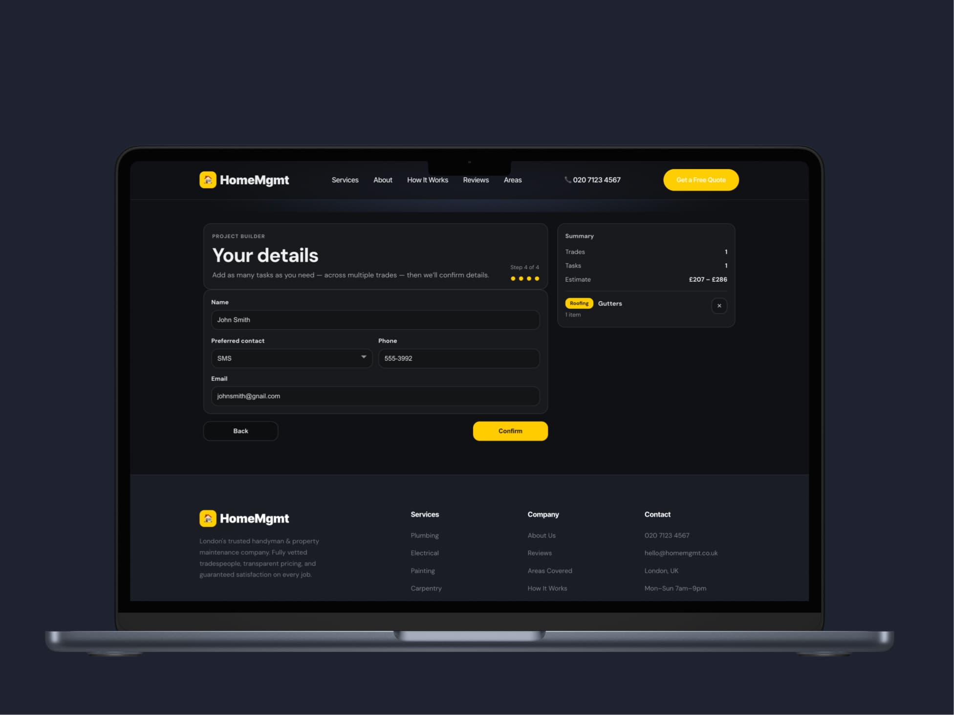 HomeMgmt — Trust velocity design